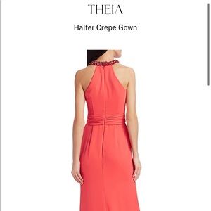 Beautiful Draped halter lightweight crepe gown